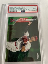 Andrelton Simmons - 2020 Topps Chrome Green Wave Refractor  PSA 9 /99