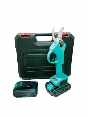 TANIASHOP FORBICE DA POTATURA A BATTERIA CESOIA 3.0AH TAGLIO 30MM 2 BATTERIE 24v + VALIGIA