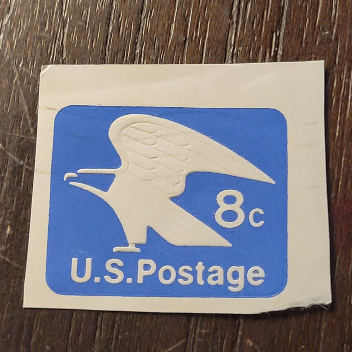 US Scott #U557 Blue Eagle 8 Cent Square Embossed Postal Envelope