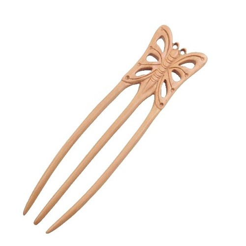 JAPANESE Kimono Fabric Bohemian Wooden Hair Stick Pin NWOT JAPANESE Kimono Fabric Bohemian Wooden Hair Stick Pin NWOT  main image 2