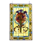 Tiffany style Tulips Stained Glass Window Panel 20"x32"
