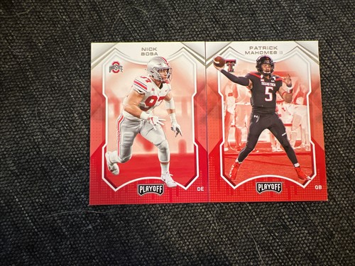 Nick Bosa Ohio State and Patrick Mahomes ll Texas Tech College Playoff cards - 第 1/6 張圖片
