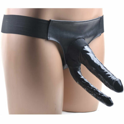 6 inch Hollow Double Penetration Strap On Dildo Men Penis Women Sex Toy