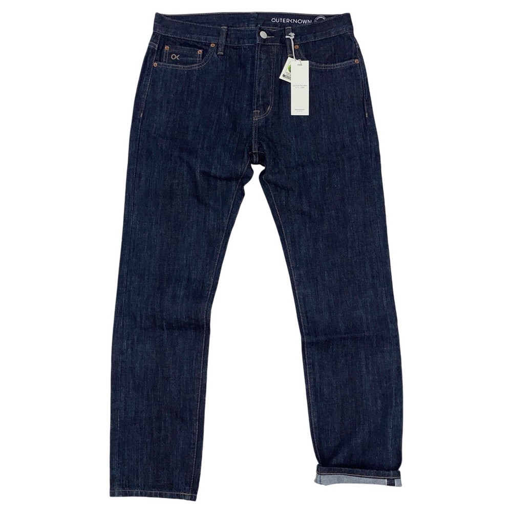 Outerknown Men's S.E.A. Jeans Size 33 x 32 Ambassord Slim Indigo Selvedge