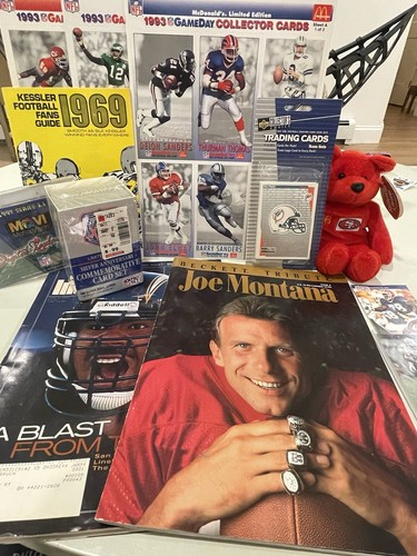 NFL Memorabilia/Card Lot Vintage Sealed*!! Montana/Sanders/Elway