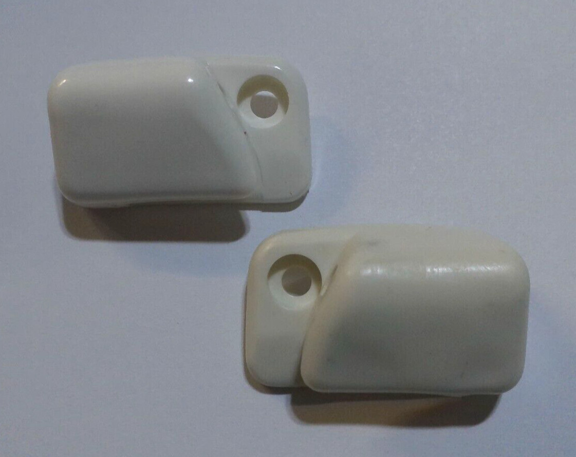WHITE IVORY SUN VISOR CLIPS SET VOLKSWAGEN T1 BUG SUPER BEETLE T3 GHIA 1967-1979