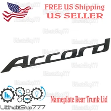 Rear Nameplate ACCORD Gloss Black Badge Sport Emblem for Trunk Lid Honda Accord