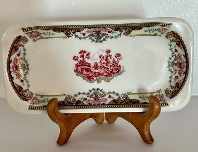 Vintage hand Painted Depos Trinket Dish Italy Peint La Main 6  Bone China