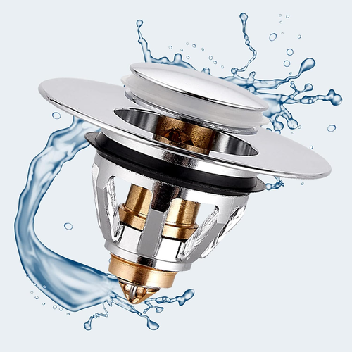 Tappo Lavandino Bagno Universale Piletta Click Clack Lavabo Bagno Scarico Lavabo - Foto 7 di 12