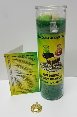 VEN DINERO VELA PREPARADA ORACION Y AMULETO GRATIS MONEY DRAWING CANDLE