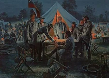 Sharpsburg War Council 1862 Maryland Robert E. Lee - Military Civil War Postcard