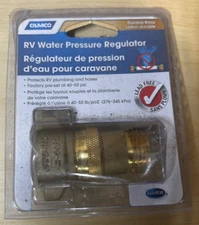 Camco RV Brass Water Pressure Regulator Protects RV Plumbing 40055 40-50 PSI