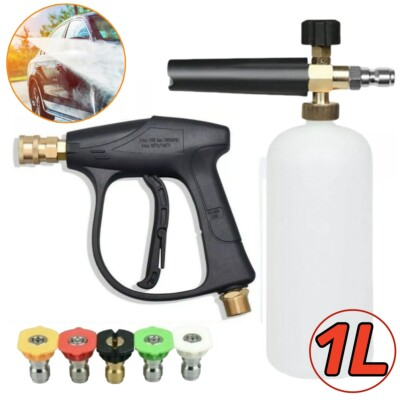 #ad #ad 1 4quot; Car Pressure Washer Spray Gun Snow Foam Bottle Soap Wash Lance Cannon Set $18.04