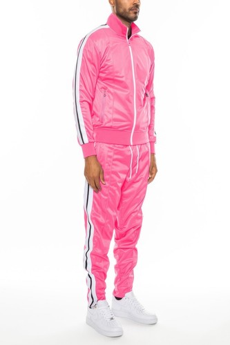 Striped Tape Front Pleat Track Suit - Picture 4 of 14