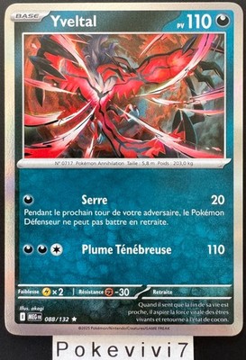 Pokemon Karte YVELTAL 088/132 HOLO ME01 Mega-Evolution MEG FR NEU