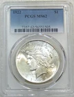 1922 Peace Silver Dollar PCGS MS62 Frosty Just Graded New Holder #R299Z