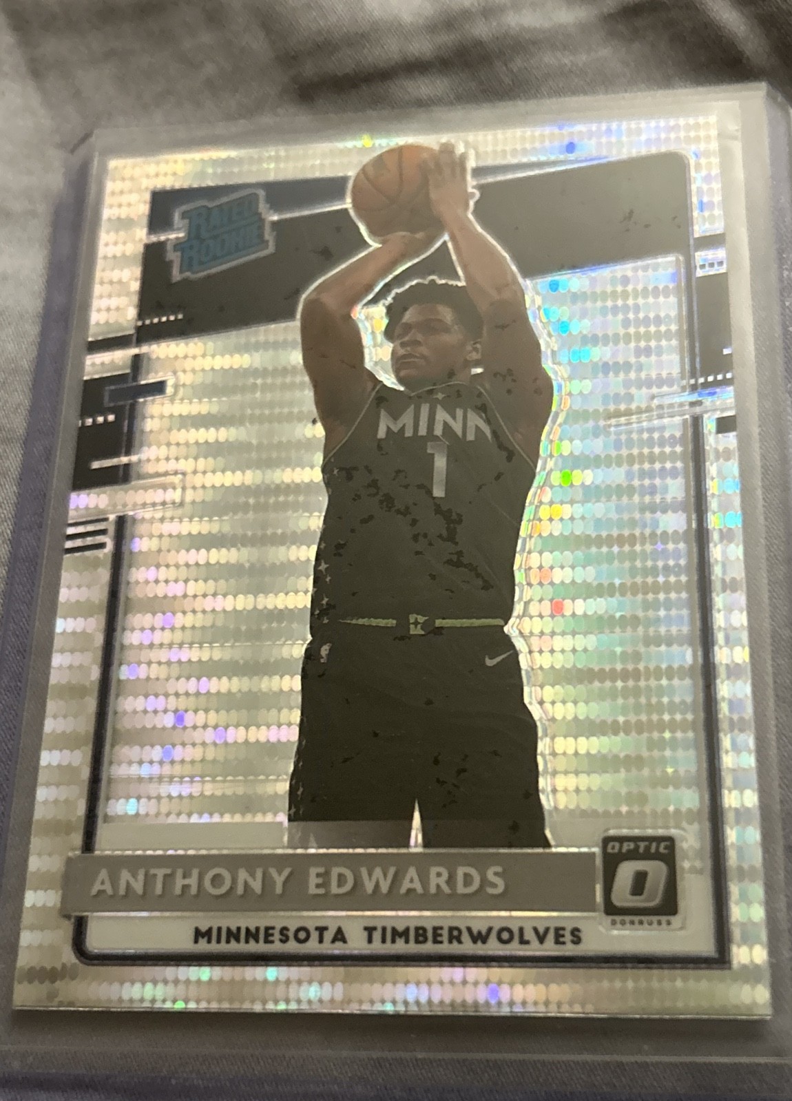 2020-21 Panini Donruss Optic - Rated Rookie Anthony Edwards Pulsar Prizm (RC)