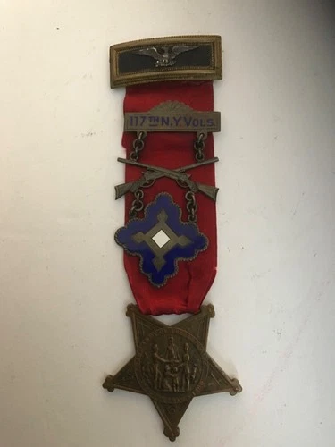 Civil War Veteran Commemorative Medal- NY 117th infantry