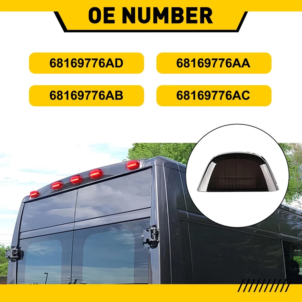 For 2014-2023 Dodge Ram 1500 2500 3500 Rear LED Cab Roof Marker Running Lights - Image 4 of 4