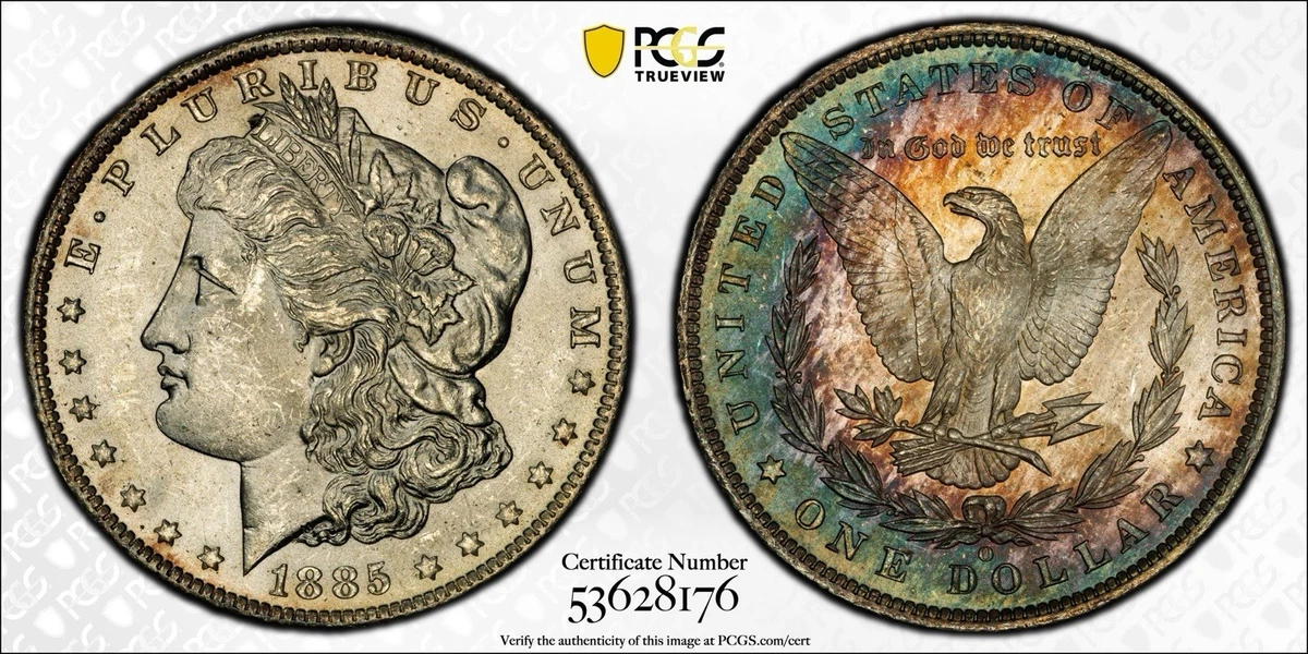 Uncirculated Silver 1885 Year Morgan US Dollars (1878-1921) for