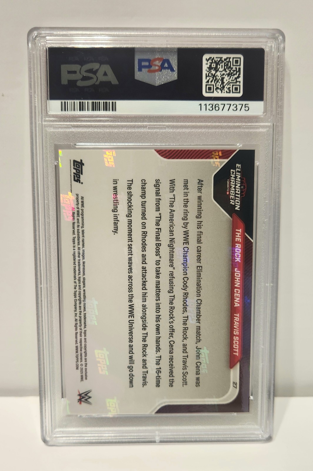2025 WWE Topps Now Lot of 2 PSA 10 GEM MINT Cards: John Cena Turns Heel #27, #29 view 5