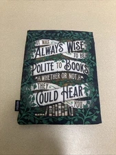 Owlcrate Exclusive Book Cover 8 x 11" Cotton Sleeve Protector Be Polite To Books