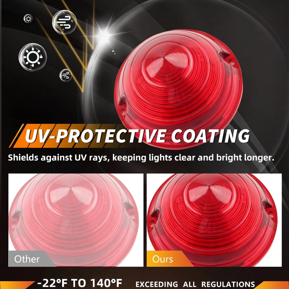 Lentes de luz traseira de backup 4 peças para 1958 Cadillac DeVille e chassi comercial - Imagem 2 de 4