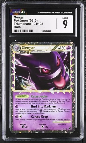 CGC 9 MINT Gengar 2010 Triumphant 94/102 Holo Pokemon Card