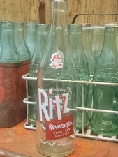 Very Rare 1956 RITZ Beverages 12 oz. ACL Soda Pop Bottle St Louis MO Super Nice!