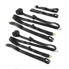 Nash Ambassador 1933-1957 Standard 3pt BK Retractable Bench Seat Belt Kit - 3 Be