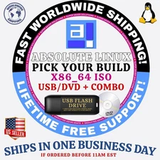 ABSOLUTE Linux OS | LATEST ISO | DVD, USB, COMBOS | FAST SHIPPING
