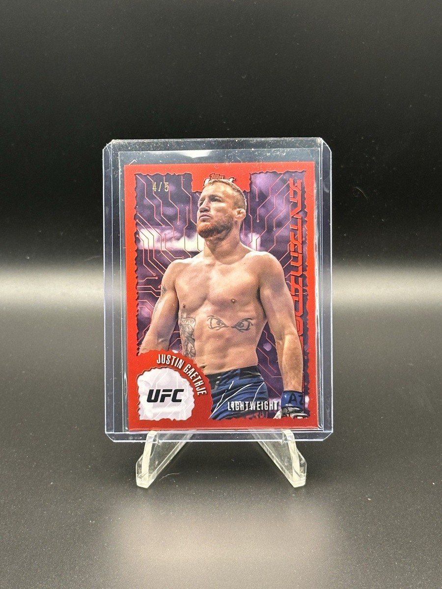 2025 Topps Finest Ufc Justin Gaethje Intimidators Red Refractor /5 