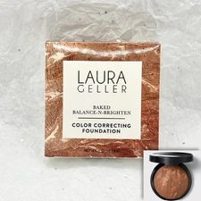 Laura Geller Baked Balance-N-Brighten Color Correcting Foundation TOFFEE Full Sz