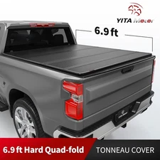 6.9ft Bed Hard Quad-fold Tonneau Cover for 2020-25 Silverado/Sierra 2500/3500HD