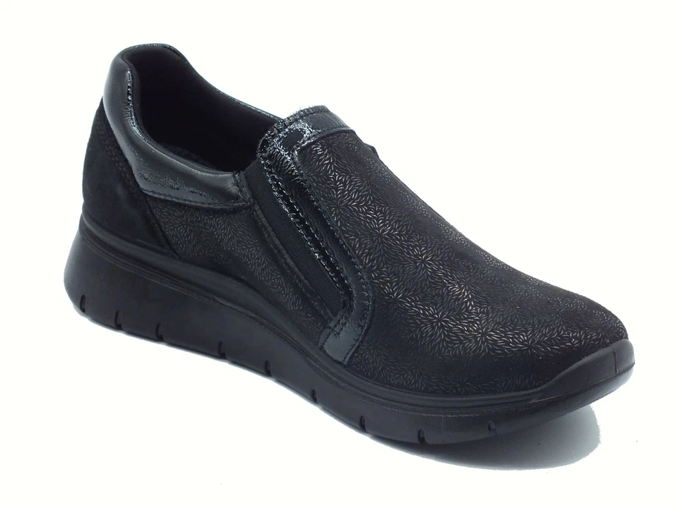 ENVAL Soft 8775100 Nero Mocassini Confort per Donna in vernice con lampo - Immagine 2 di 3