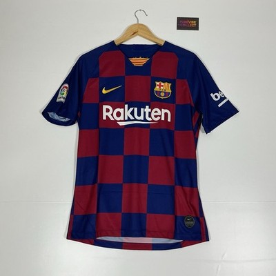 Nike FC Barcelona 2019-20 Home Trikot Checkerboard Rakuten Messi LFP Größe M