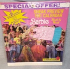 Vintage Barbie CALENDAR 1991 With Dress