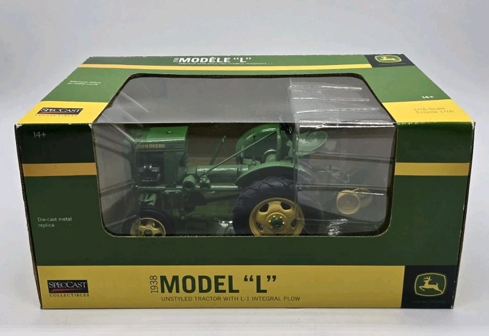 SpecCast John Deere 1938 MODEL "L" Unstyled Tractor with L-1 Integral Plow 1/16 - Image 2 of 4