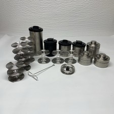 Simmon Omega Nikor Unbranded Film Developing Tanks w/Reels Lot Of 7 22 Pieces