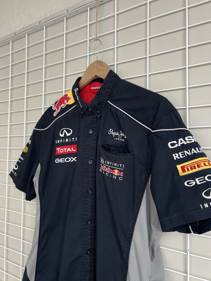 Pepe Jeans Red Bull Racing F-1 Button Shirt Mens Size M/L Teamline Race - Image 4 of 4