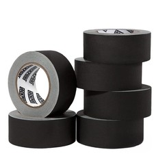 Lockport Black Gaffers Tape 2 inch x 30 Yards - 6 Pack Pro Black Gaff Tape -
