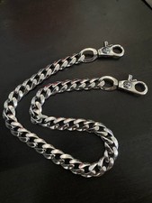 CHROME HEARTS wallet chain 925 Silver Cuban Link 2 Lobster Clasp 20 Inch Length