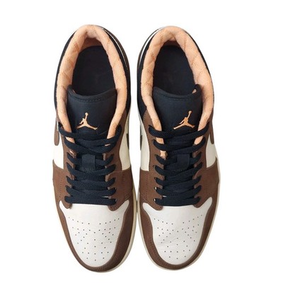 Nike Air Jordan 1 Low SE Mocha Light Chocolate Sneakers Mens 10.5