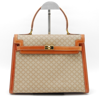 Rare* CELINE Macadam Handbag Beige Authentic