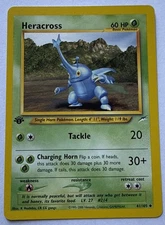 Pokemon Card - Heracross 1st Edition Neo Destiny 41/105 Uncommon NM/M