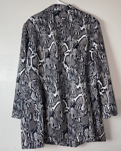 John Meyer Collection Womens 22W Black/White Snakeskin Career Jacket Blazer - Picture 2 of 14
