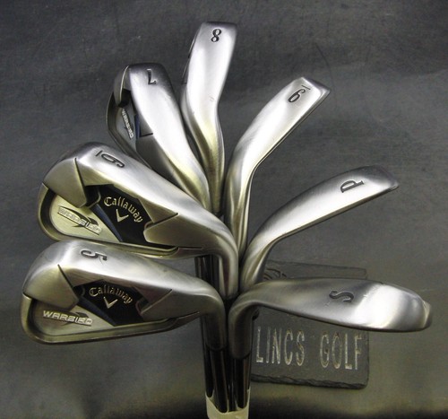 Set of 7 x Callaway WarBird Irons 5-SW Uniflex Steel Shafts Callaway Grips