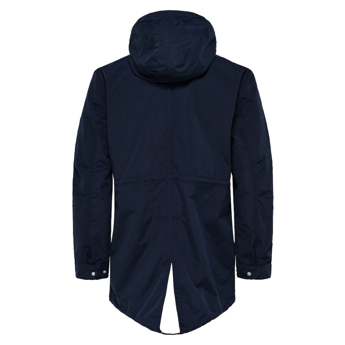 Only & Sons Mens Parka Jacket Drawstring Hooded Long Coat Only & Sons Mens Parka Jacket Drawstring Hooded Long Coat