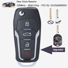 Upgraded Flip Remote Key Fob 315mhz Oucd6000022 For Ford Fusion Focus Escape
