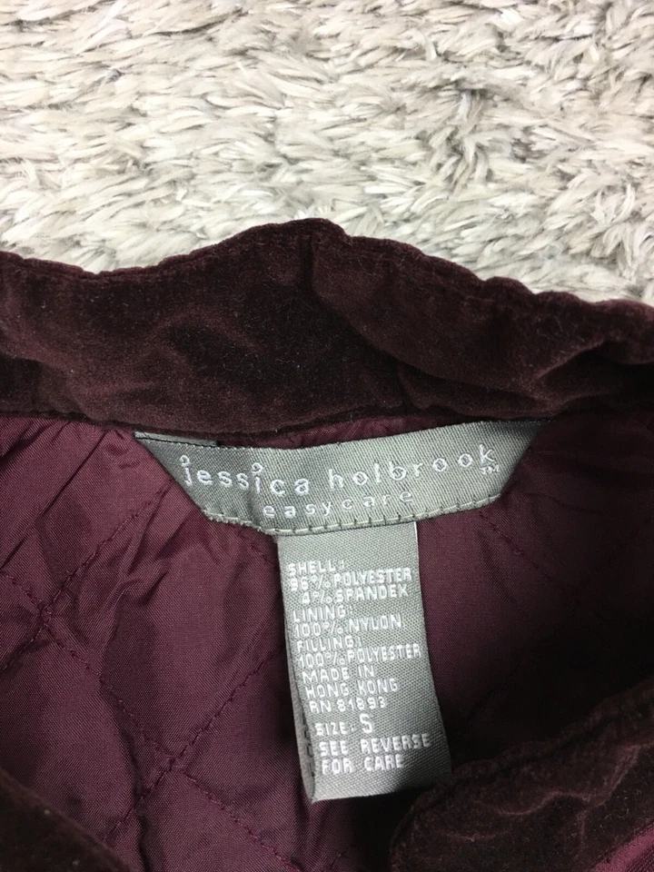 Jaqueta Colete Jessica Holbrook Easycare Feminina Tamanho Pequeno Roxo Floral - Imagem 4 de 4